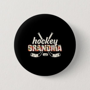 Happy Hockeydays Funny Ice Hockey Ugly Christmas  6 Cm Round Badge