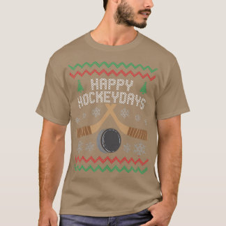 Happy Hockeydays Ugly Christmas Sweater Hockey