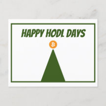 Happy HODL Days Bitcoin Christmas Card (FLAT)
