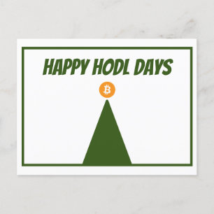 Happy HODL Days Bitcoin Christmas Card (FLAT)