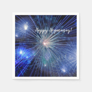 Happy Hogmanay Party Scottish New Year Fireworks Napkin