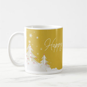 Happy Hoildays – Festive Winter Gold Mug