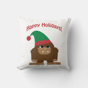 Happy Hokidays! Christmas Bigfoot Cushion