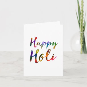 Happy Holi Bokeh Lights Holiday Card