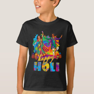 Happy holi colourful festival dance celebrationHap T-Shirt