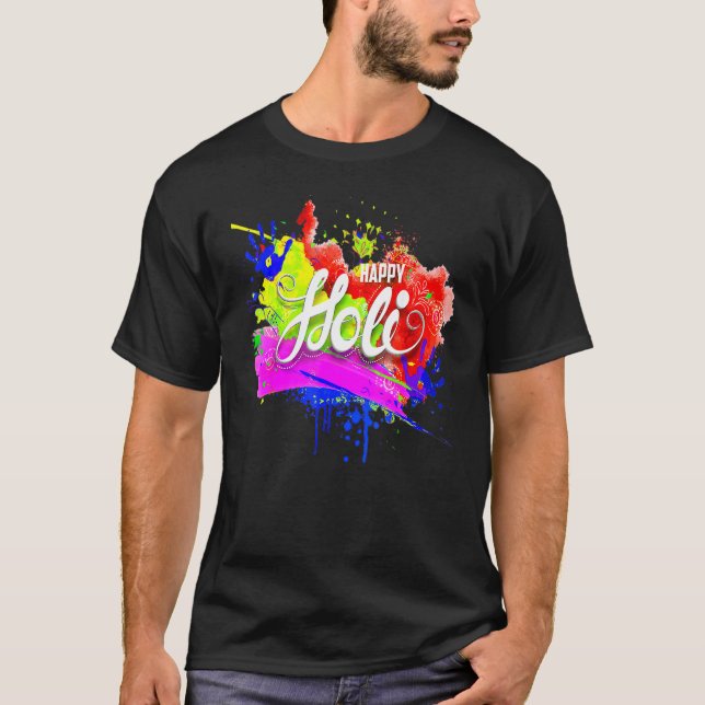 Happy Holi Festival 2022 India Colours Hindu Sprin T-Shirt (Front)