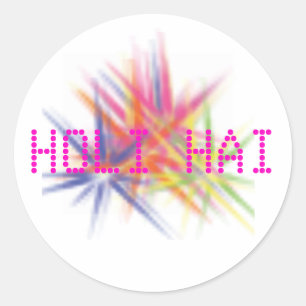 Happy Holi, festival of colours, holi hai Classic Round Sticker