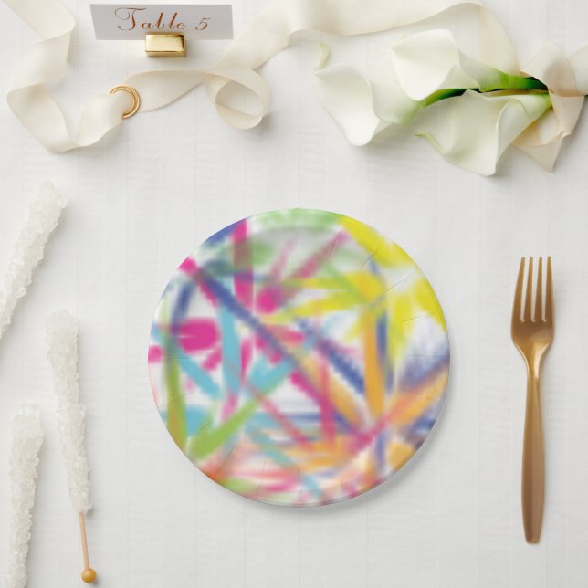 Happy Holi, festival of colours, holi hai party Paper Plate (Wedding)