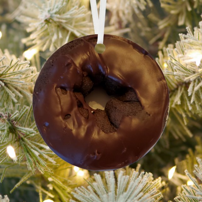 Happy Holi-Glaze Chocolate Doughnut Metal Tree Decoration (Insitu)