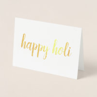 happy holi gold foil