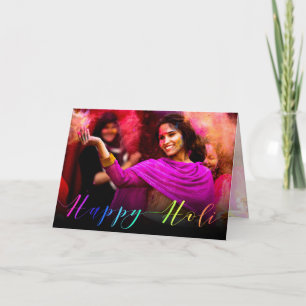 Happy Holi Hai Photo Typography - Greeting Card