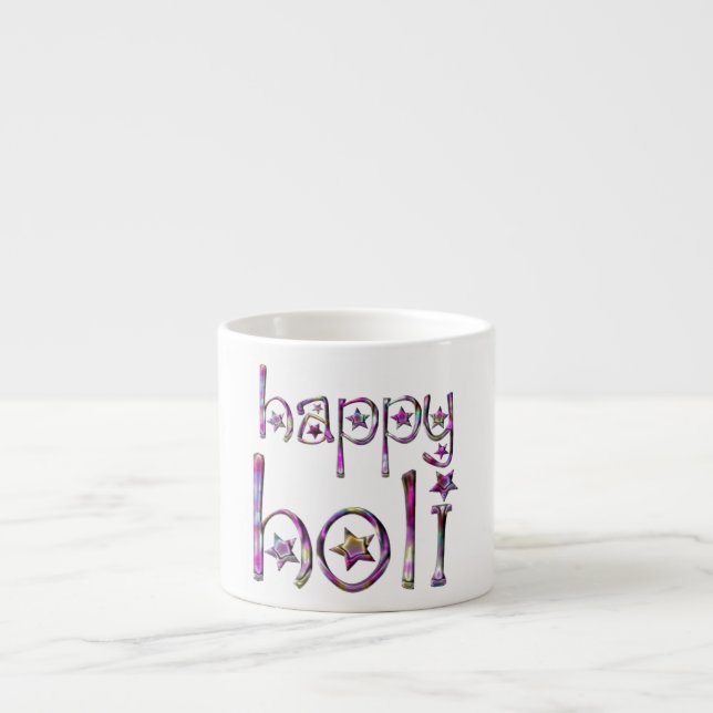 Happy Holi Hindu Spring Festival of Colours Espresso Cup (Front)