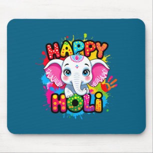 Happy holi kids boys toddler girl india hindu colo mouse mat