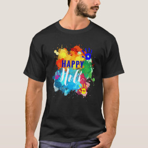 Happy Holi T Shirt Colours India Hindu Spring T Sh