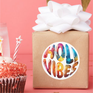 Happy Holi Vibes Hands Hindu Holi Festival Gifts Classic Round Sticker