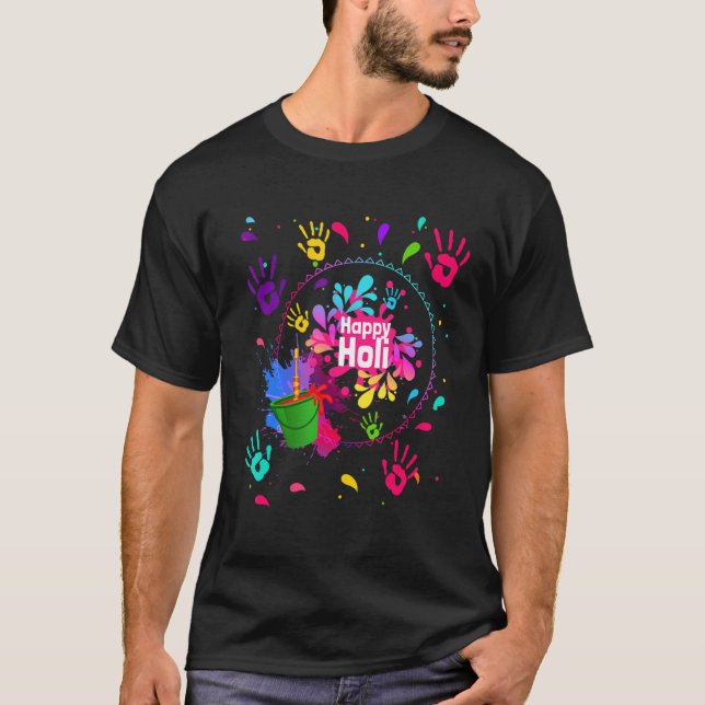 Happy Holi Women Men Kids Colour India 2022 T-Shirt (Front)