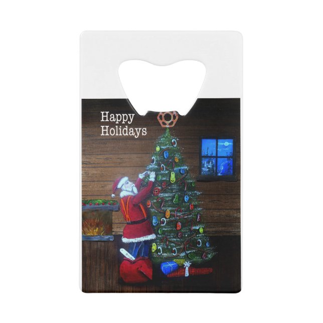 Happy Holiays Arborist Tree Surgeon Rigging Tree (Front)