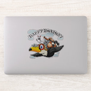 Happy Holiday   6"x 6"- Glossy Transparent