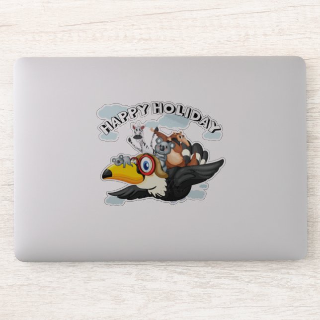 Happy Holiday | 6"x 6"- Glossy Transparent (Computer)