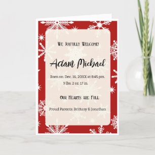 Happy Holiday Baby Birth Announcement Photo
