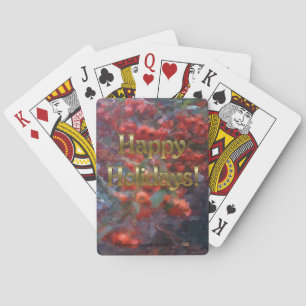Happy Holiday Berries Playing Cards