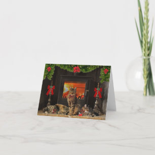 "Happy Holiday Cats" Note Card