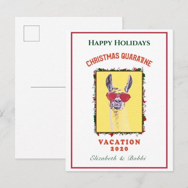 Happy Holiday Christmas Watercolor Fun Custom (Front/Back)