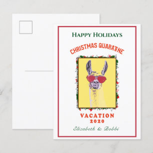 Happy Holiday Christmas Watercolor Fun Custom Postcard