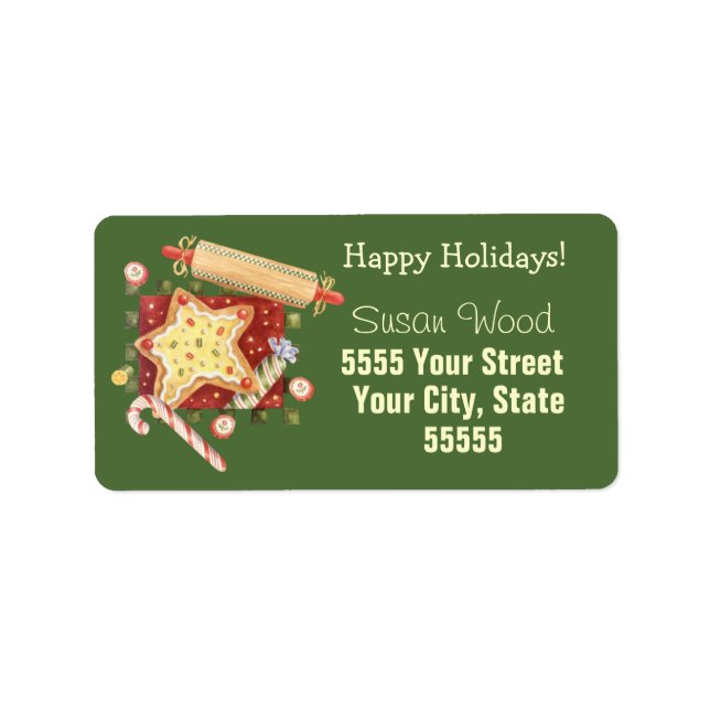 Happy Holiday Cookies Address Labels (Front)