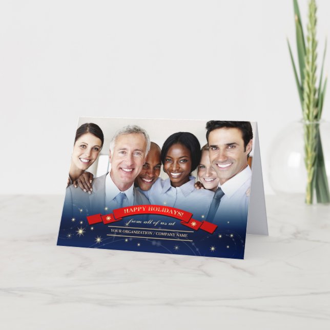 Happy Holiday. Corporate Christmas Photo Cards (Front)