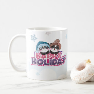 Happy Holiday Cute Panda Mug