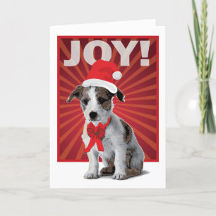 Happy Holiday Dog - Jack Russell Santa Card