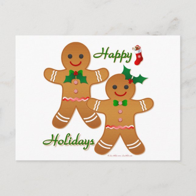 Happy Holiday Gingerbread Man Boy Girl (Front)