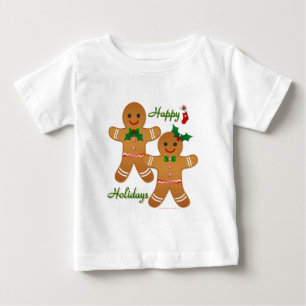 Happy Holiday Gingerbread Man Boy Girl Baby T-Shirt