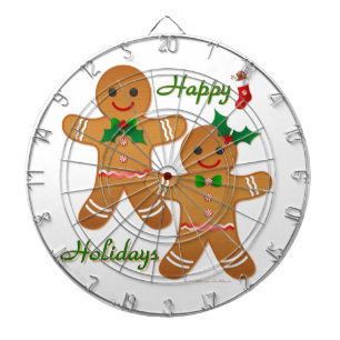 Happy Holiday Gingerbread Man Boy Girl Dartboard