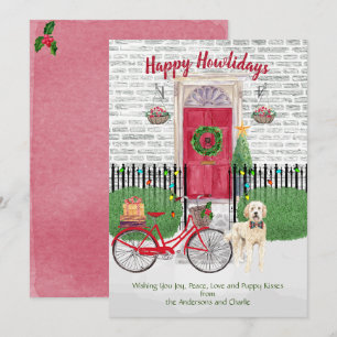 Happy Holiday Goldendoodle Bicycle Red Door