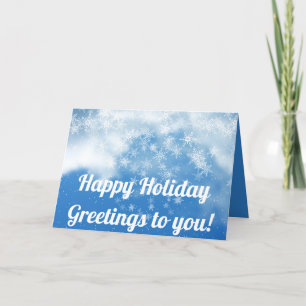 Happy Holiday Greetings To You Quote Card