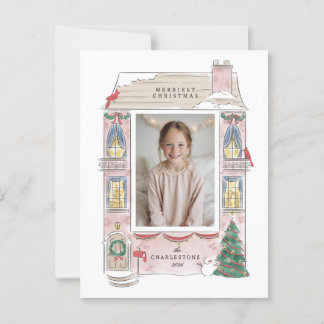 happy holiday home frame postcard