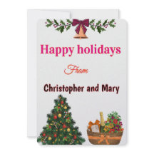 Happy Holiday Humorous Message Flat Holiday Card