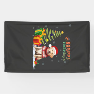 Happy Holiday Labrador Retriever Dog Christmas Tre Banner