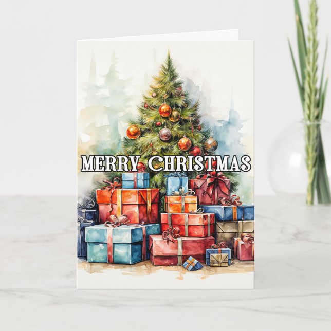Happy Holiday | Merry Christmas Everyone Card (Front)