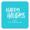 Happy Holiday | Modern Turquoise Personalised Name
