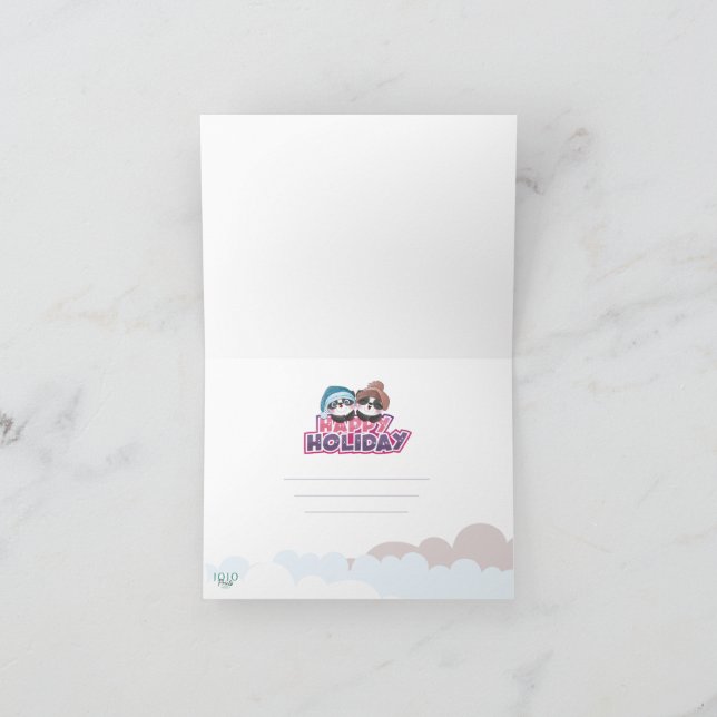 Happy Holiday Panda Invitation (Inside)