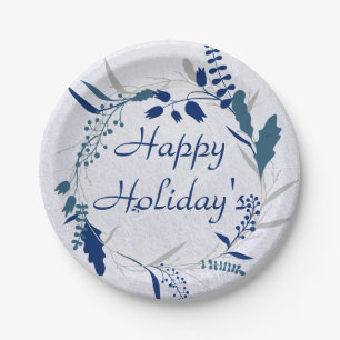 Happy Holiday Paper Plate