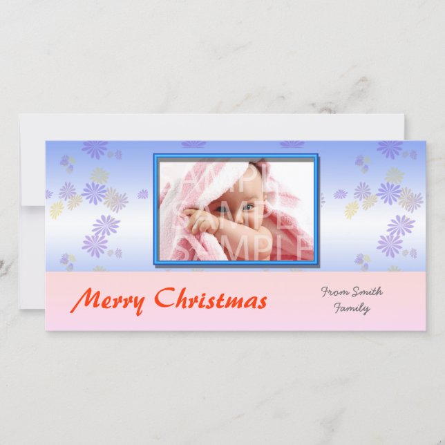 Happy holiday photo greeting card (Front)