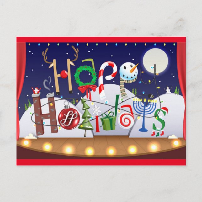 Happy  holiday postcard (Front)