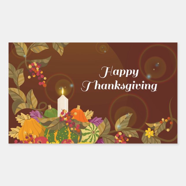 Happy Holiday Rectangular Sticker (Front)