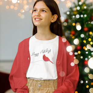 Happy Holiday Red Cardinal T-Shirt