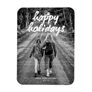 Happy Holiday Refrigerator Magnets Picture Family