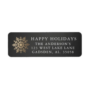 Happy Holiday   Return Address Label